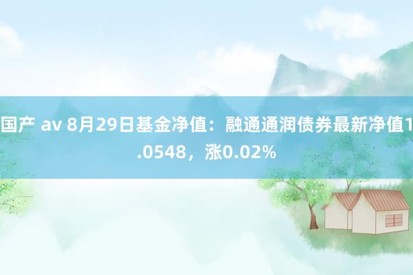 国产 av 8月29日基金净值:融通通润债券最新净值1.0548,涨0.02%