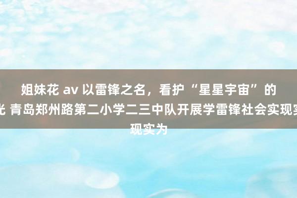 姐妹花 av 以雷锋之名，看护 “星星宇宙” 的微光 青岛郑州路第二小学二三中队开展学雷锋社会实现实为